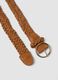 Brown braided belt in pure goat leather_1