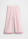 Pure cotton wide-leg trousers with eyelet detailing_0