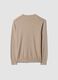 Beige crew-neck jumper in cotton and cashmere blend, regular fit_6