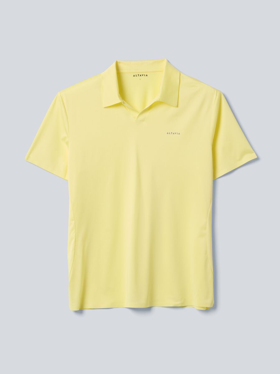 Yellow ALTAVIA COURT stretch performance polo_4