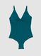 Green one-piece swimsuit in stretch fabric_4