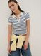Fitted viscose-blend jumper with multicolour stripes and polo collar_0