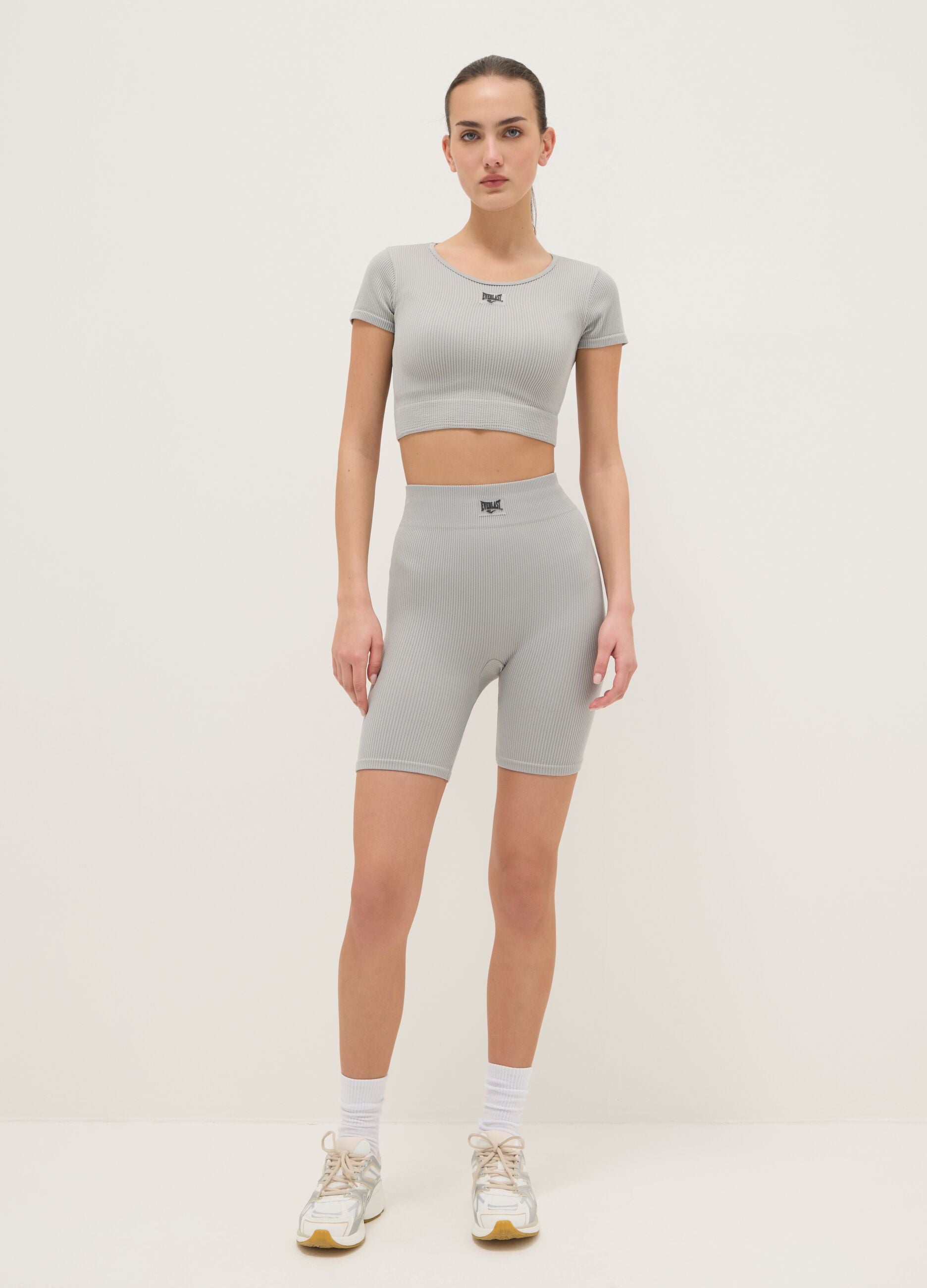 Grey Boxy Fit Short Sleeve Sport T-shirt