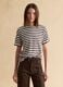 Regular fit multicolour striped cotton t-shirt_0
