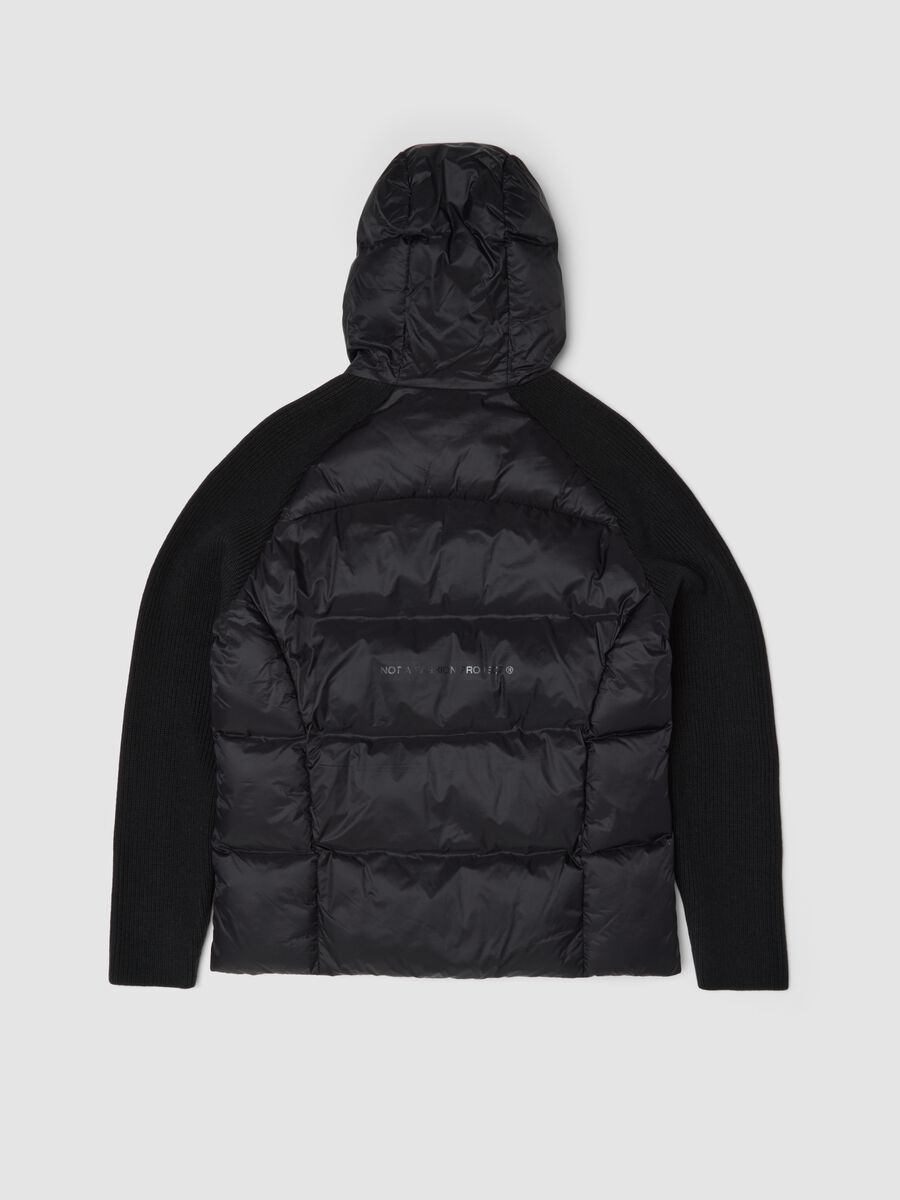 Black Padded Knit Jacket_1