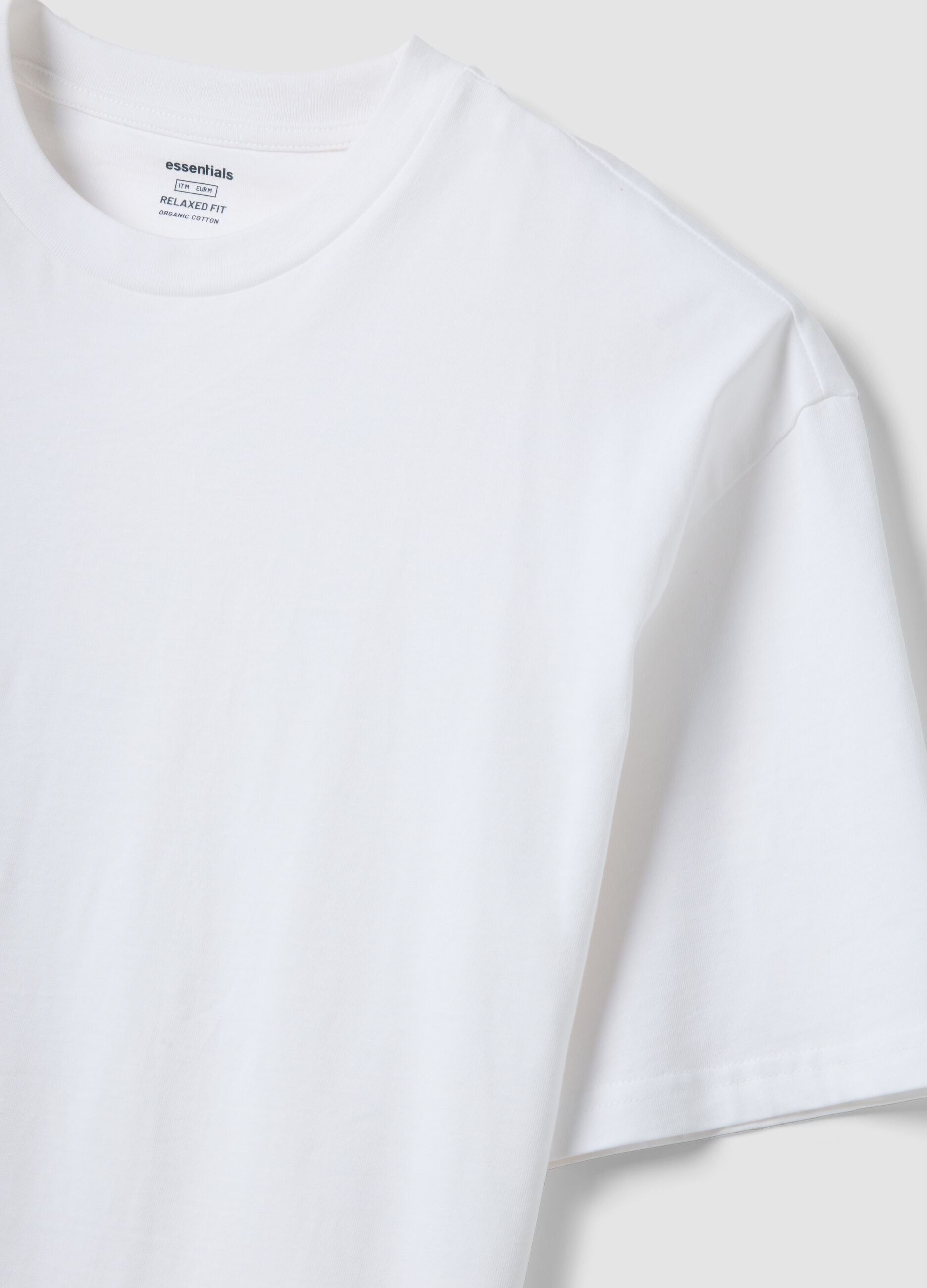 White pure cotton relaxed fit T-shirt