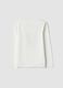 White stretch organic cotton crew-neck T-shirt_1