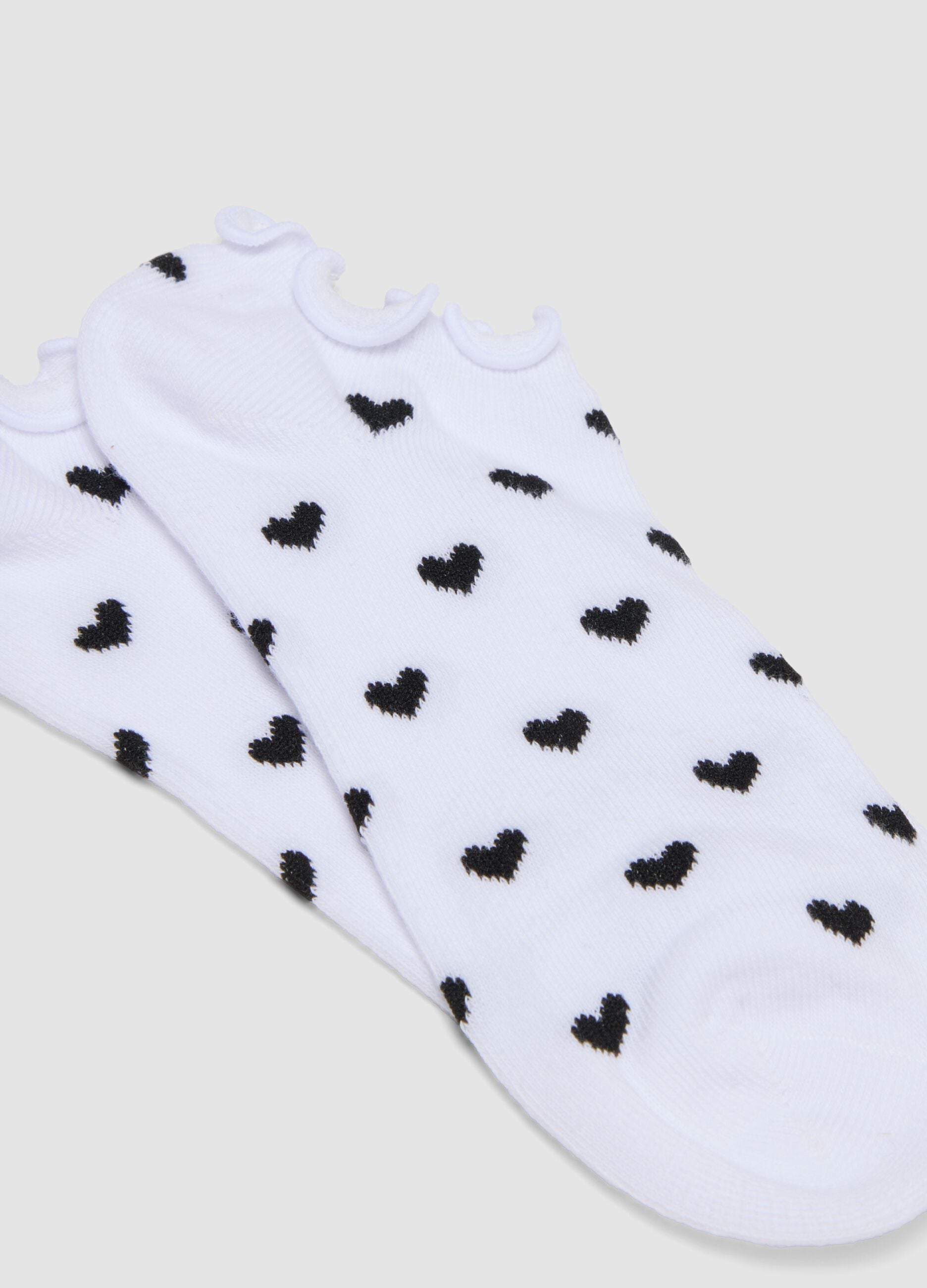 2-pack of white organic cotton no-show socks