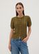 Green cable-knit pure cotton cardigan, regular fit_2