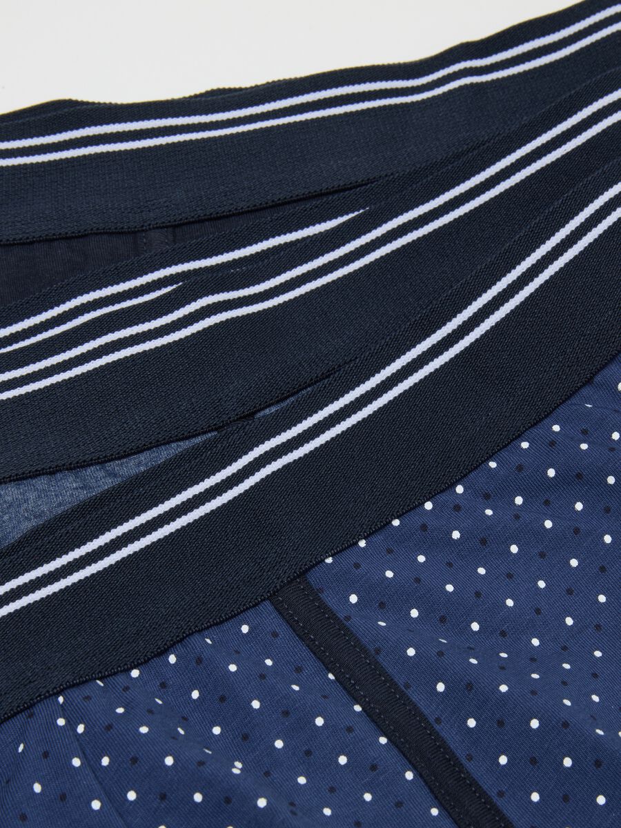 Three-pack of multicolour polka dot midi boxer briefs in stretch organic cotton, regular fit_5