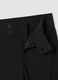Black flared trousers in stretch viscose_1