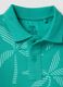 Green pure cotton boys&rsquo; polo shirt, regular fit, with floral design_2