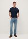 Blue pure cotton regular fit T-shirt_0