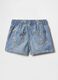 Denim Shorts with Minnie Butterfly Print_1