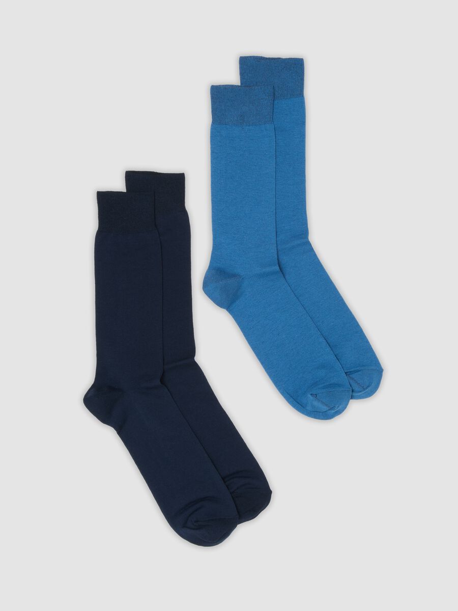 2-pack of multicolour mid-calf socks in stretch cotton_0