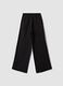 Black organic cotton culotte trousers for girls_2