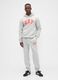 Grey Jogger Trousers in Mixed Fabric_0