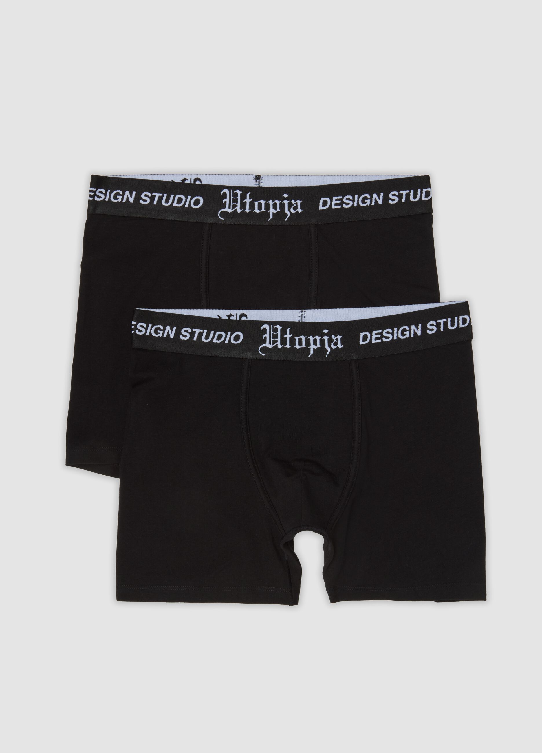 2-Pack Midi Boxer Shorts Black