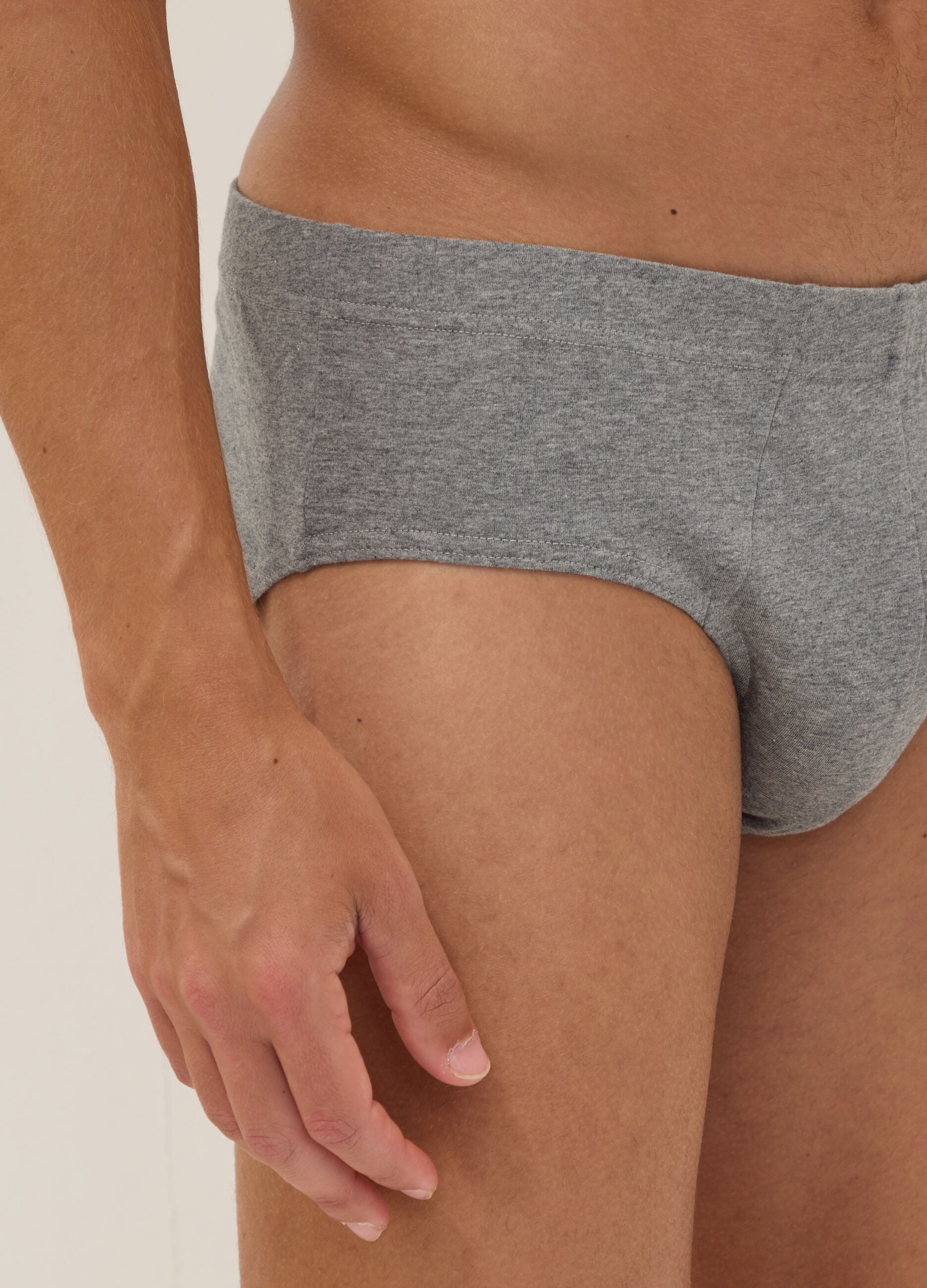 Grey organic cotton briefs