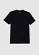 Black pure organic cotton V-neck T-shirt_4