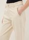Beige pure cotton baggy trousers_3