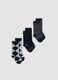 3-pack of blue long socks in stretch organic cotton_0