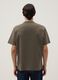 Green relaxed fit crew neck pure cotton t-shirt_2