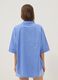 Light blue pure cotton V-neck top_3