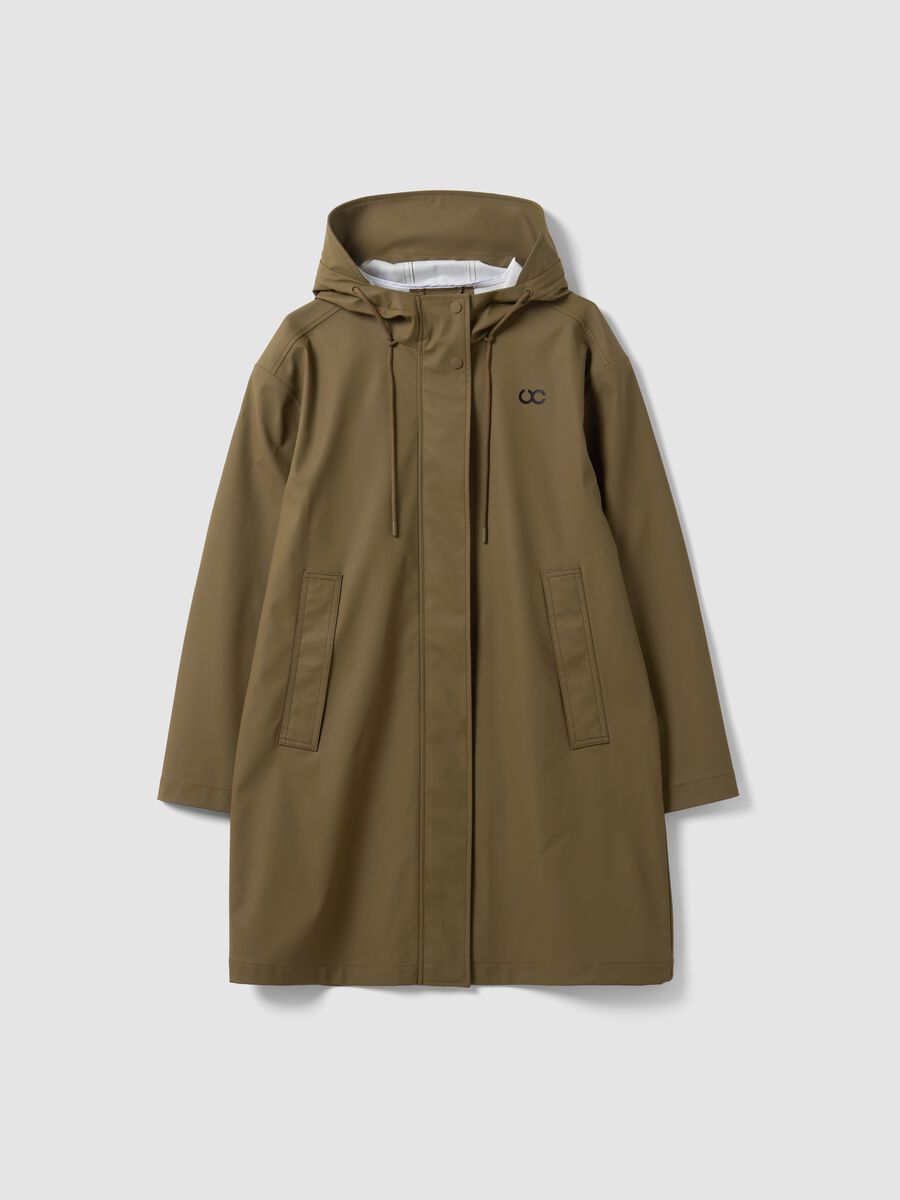Long Green Hooded Zip Jacket_4
