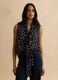Sleeveless multicolour polka dot blouse with fancy collar, regular fit_2