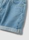 Light blue pure cotton denim shorts_5