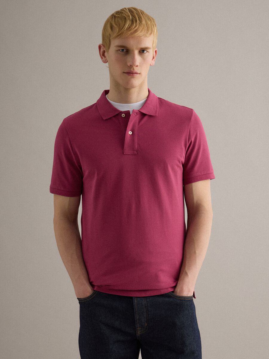 Pink Supima cotton polo shirt, regular fit_1