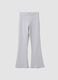 Girls' grey slim-fit stretch organic cotton trousers_4