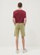 Green pure cotton jogger shorts for boys with elasticated waistband_1