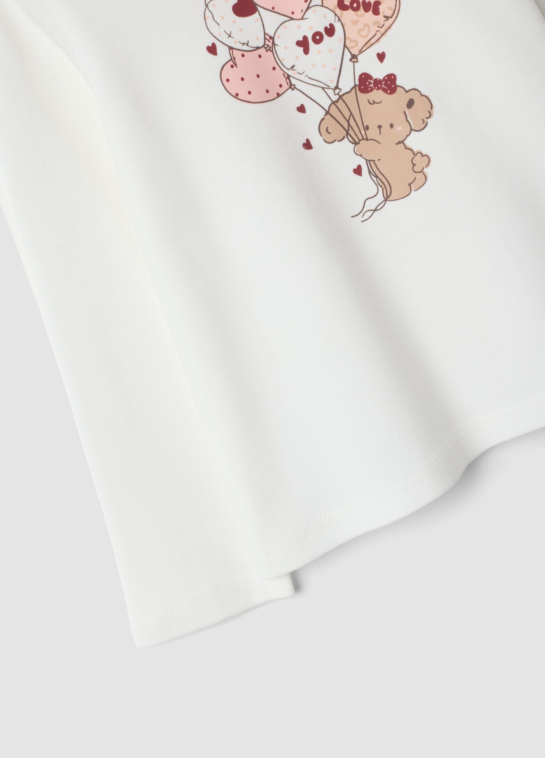 White pure organic cotton crew-neck T-shirt