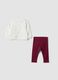 White pure cotton crew-neck set_1