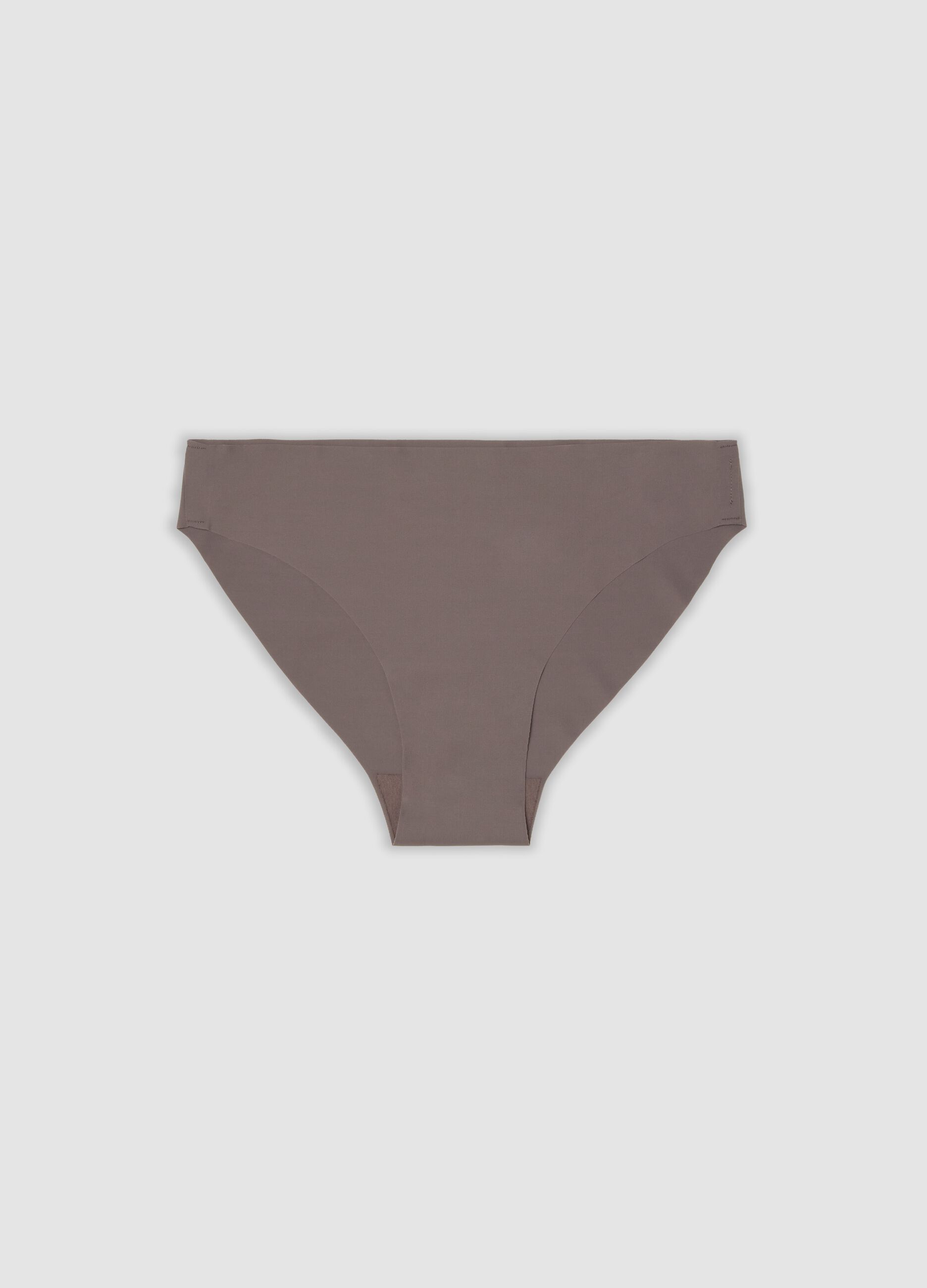 Grey stretch microfibre briefs