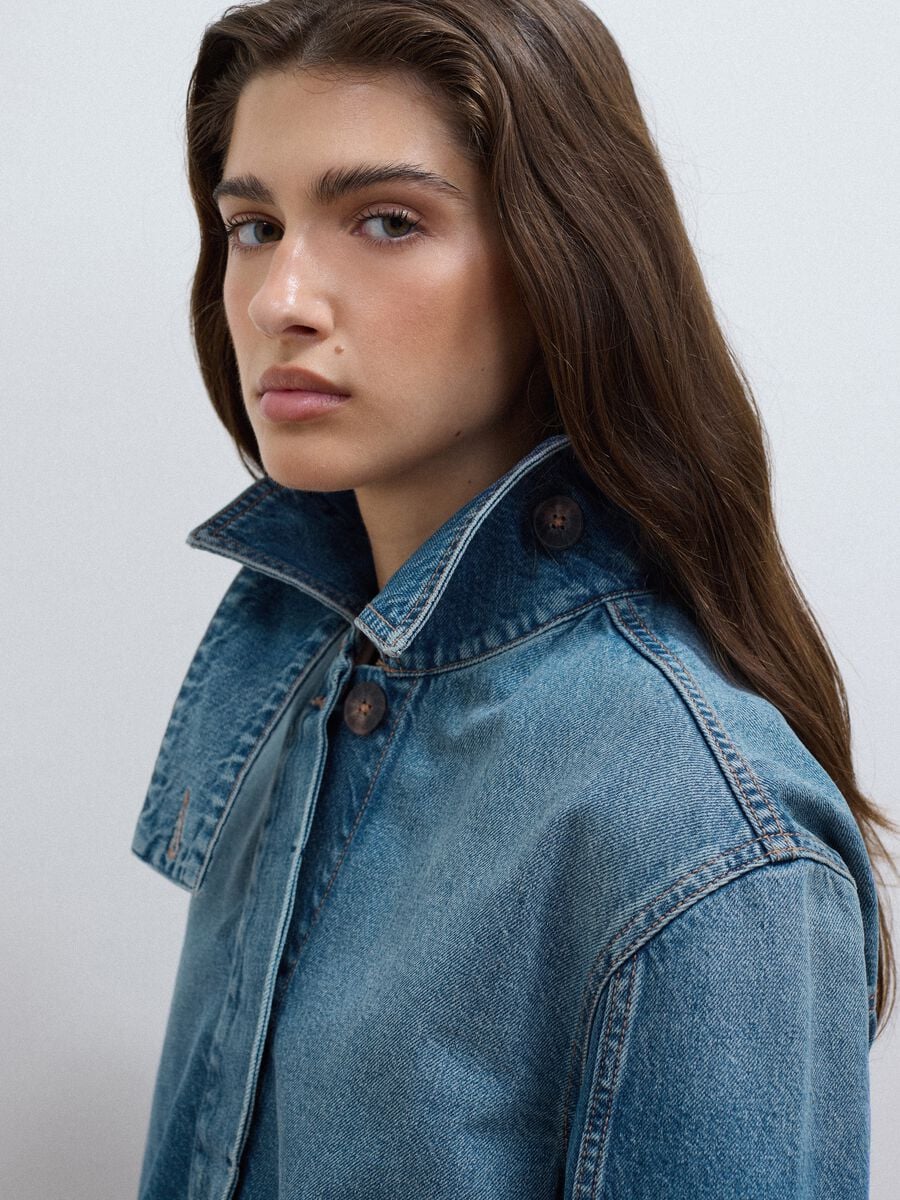 Blue oversized pure-cotton denim jacket_1