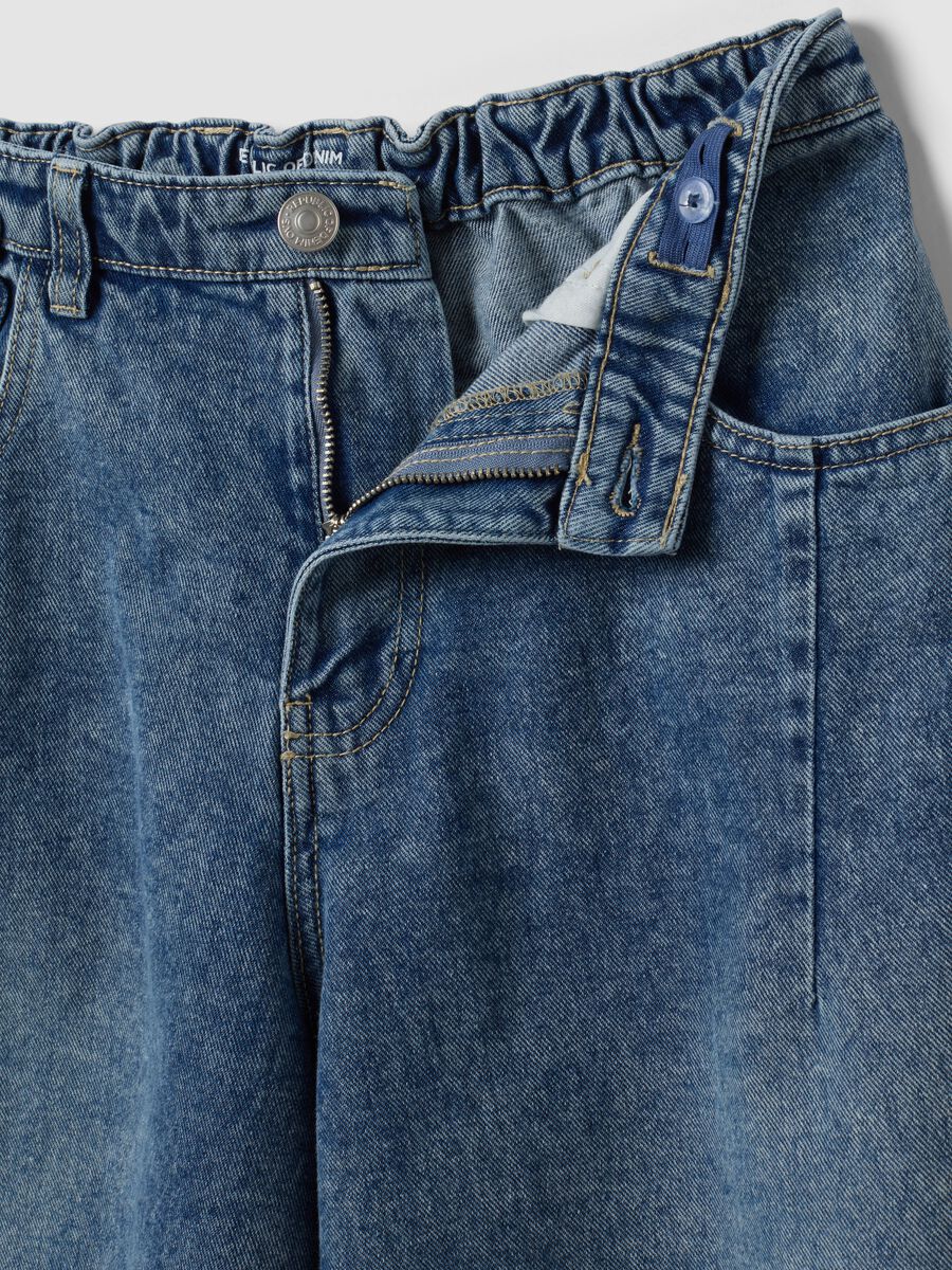 Pure cotton denim balloon-fit jeans for girls_2