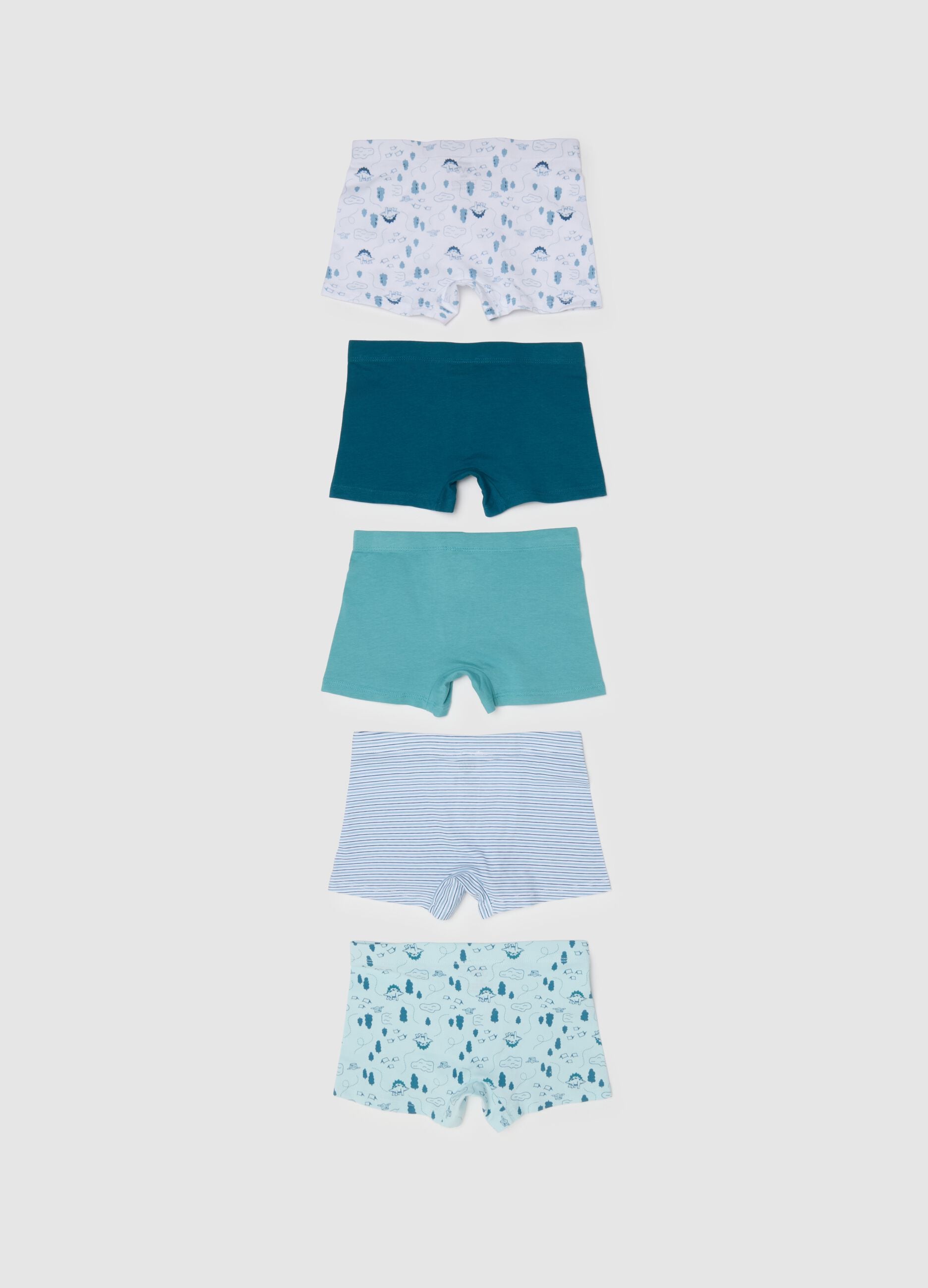 Multipack boxer in cotone elasticizzato multicolor per bambino