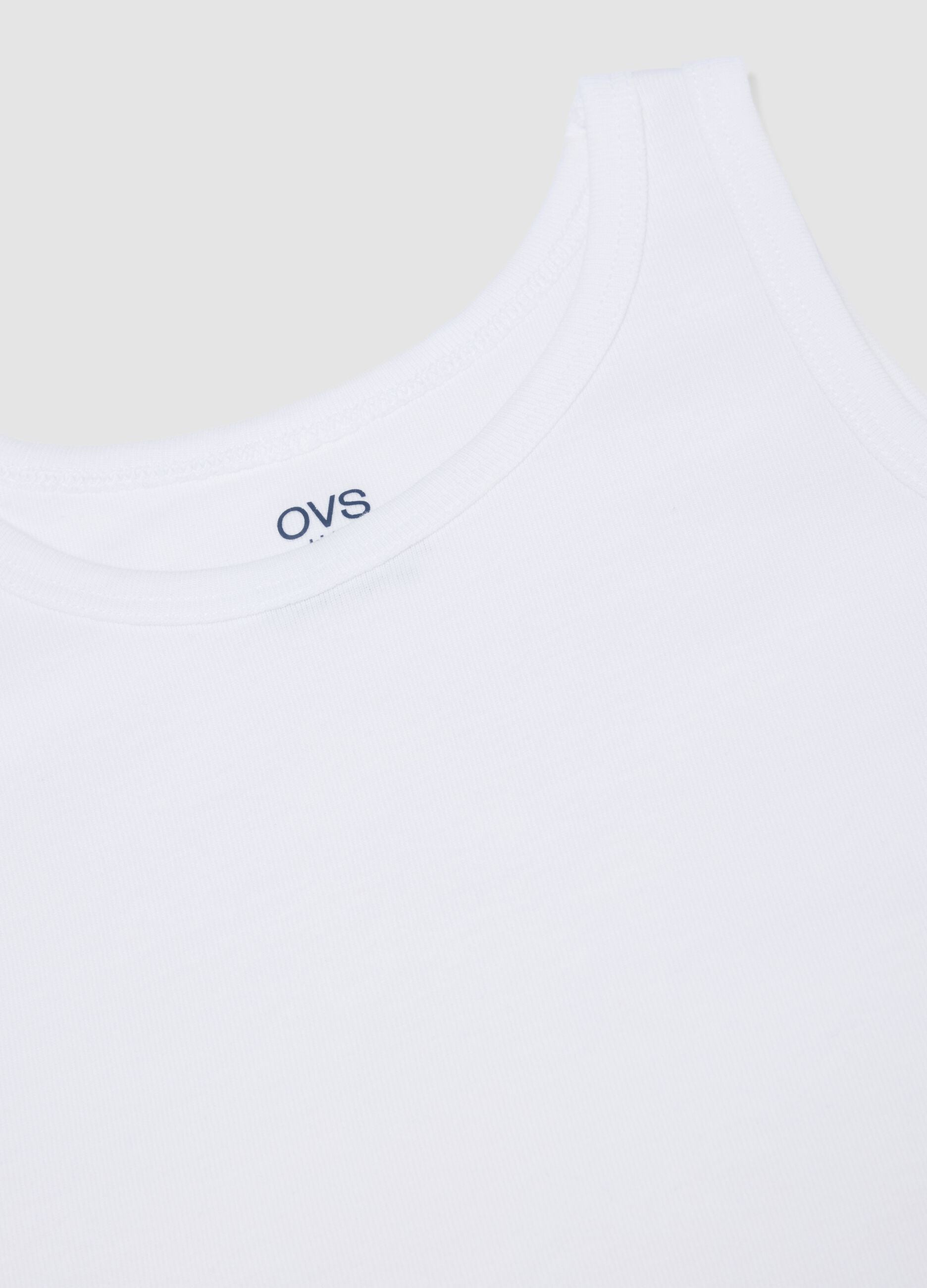 2-pack of multicolour organic cotton vests for boys