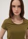 Green stretch cotton crew-neck T-shirt, regular fit_2