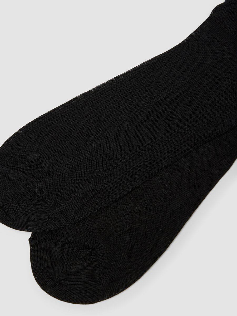 Three-pack of black socks in pure cotton Fil d&rsquo;&Eacute;cosse_2