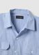 Blue stretch cotton long sleeve shirt regular fit_5