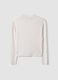 White viscose-blend polo-collar jumper, regular fit_5