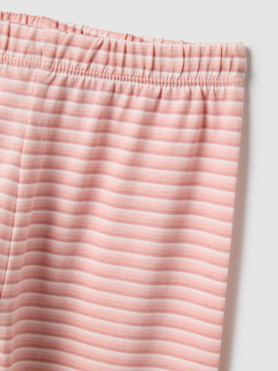 Multicoloured striped pyjamas for baby girls in pure cotton, regular fit_2