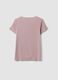 Purple stretch viscose pyjama T-shirt with V-neck_6