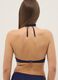 Blue stretch bikini top with adjustable ties_2