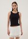 Blue stretch cotton tank top with studs_3