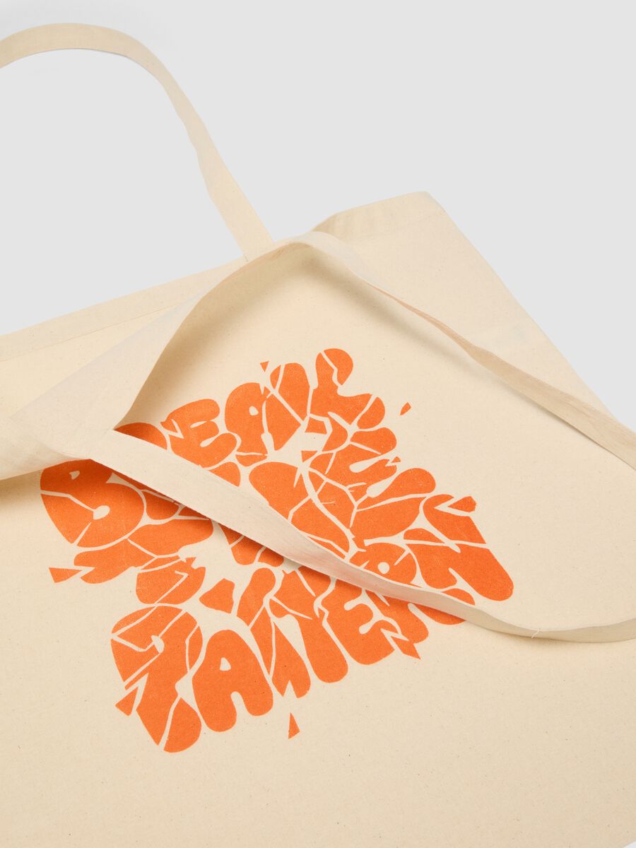 RE-UP tote bag with "Break the Pattern" screen print_1